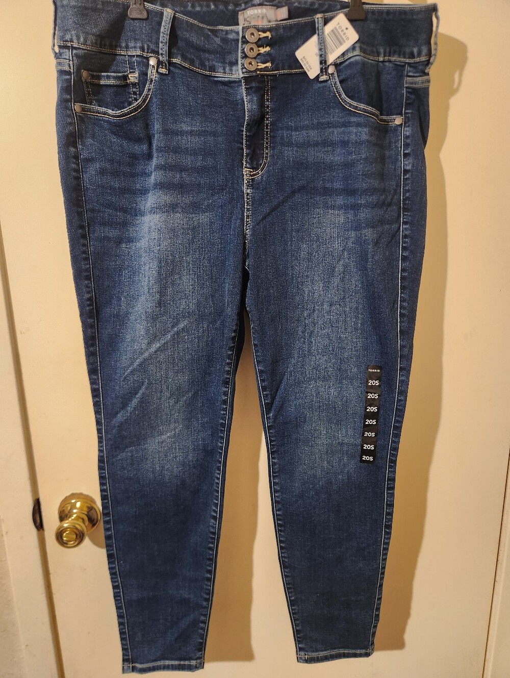Torrid Mid-Rise Dark Blue Skinny Jeans for Women Sz 20S